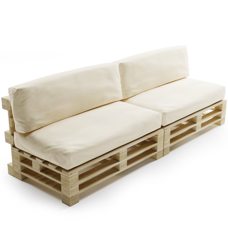 Coussins Palette Déhoussable Imperméable - LOT X2