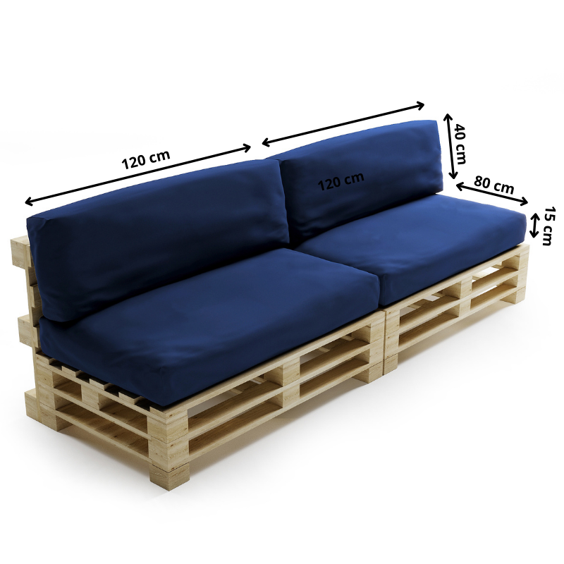 Coussins Palette Déhoussable Imperméable - LOT X2
