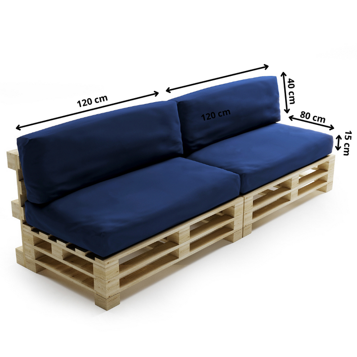 Coussins Palette Déhoussable Imperméable - LOT X2