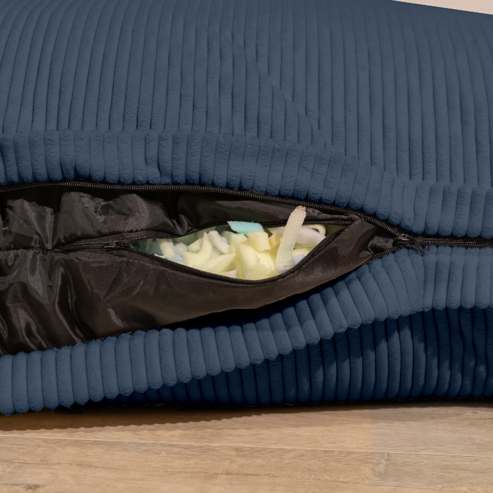 Housse Pouf Velours Côtelé - 140x180 Cm