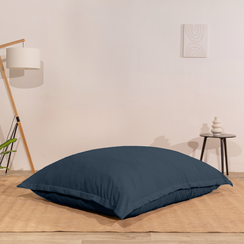 Housse Pouf Velours Côtelé - 140x180 Cm