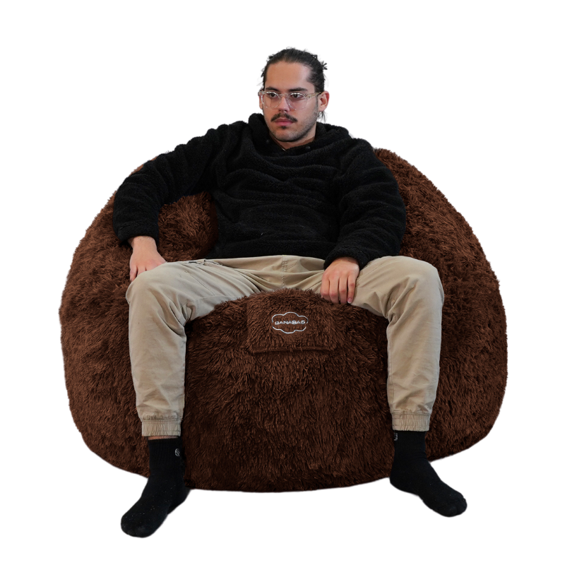 Housse Seule Pouf Géant Fourrure - 120 Cm - Banabag