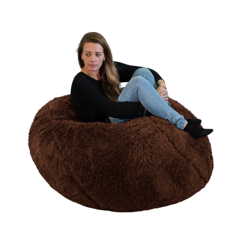 Housse Seule Pouf Géant Fourrure - 120 Cm - Banabag