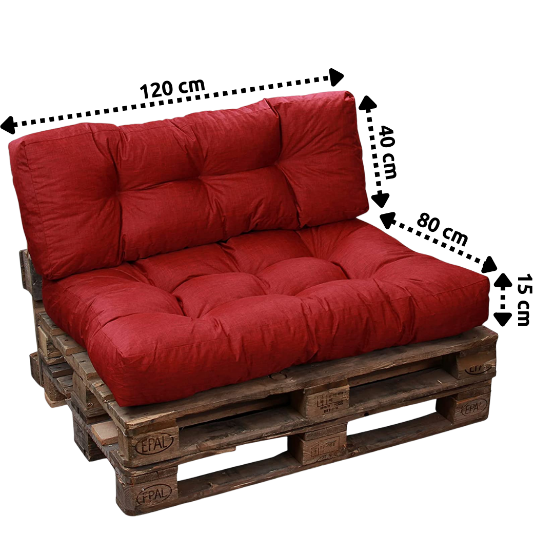 Lot Assise/Dossier Coussin Palette