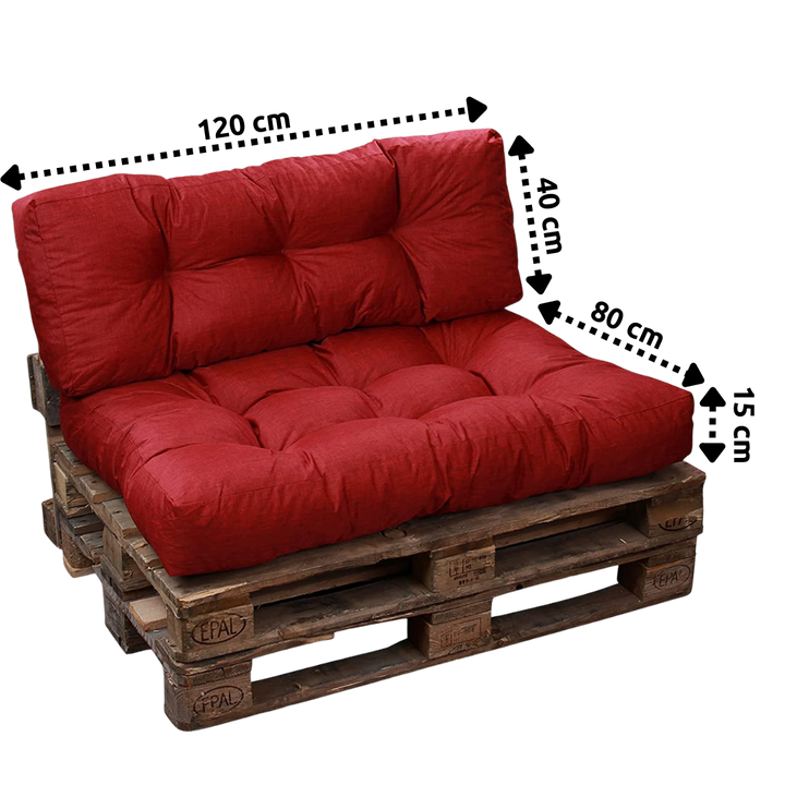 Lot Assise/Dossier Coussin Palette