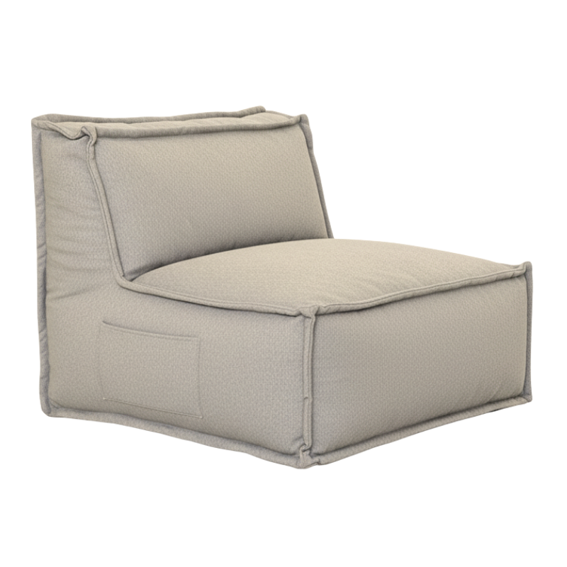 Module Central Pour Canapé Modulable - Effet Lin - 90x82 Cm