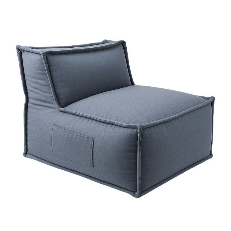 Module Central Pour Canapé Modulable - Effet Lin - 90x82 Cm