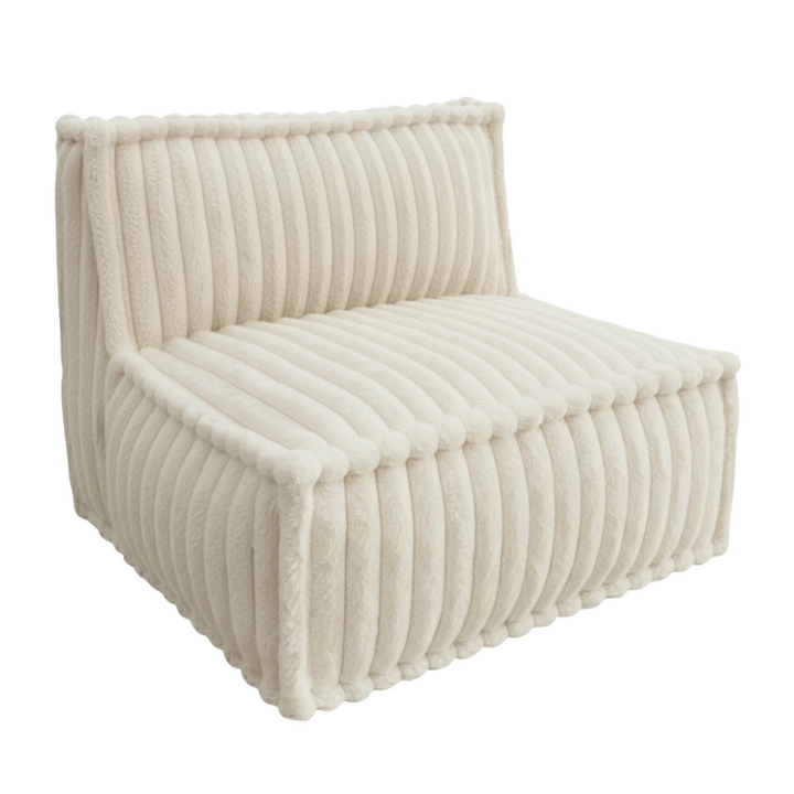Module Central Pour Canapé Modulable - Fourrure Côtelée - 90x82 Cm