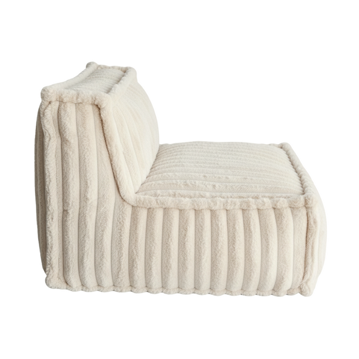 Module Central Pour Canapé Modulable - Fourrure Côtelée - 90x82 Cm