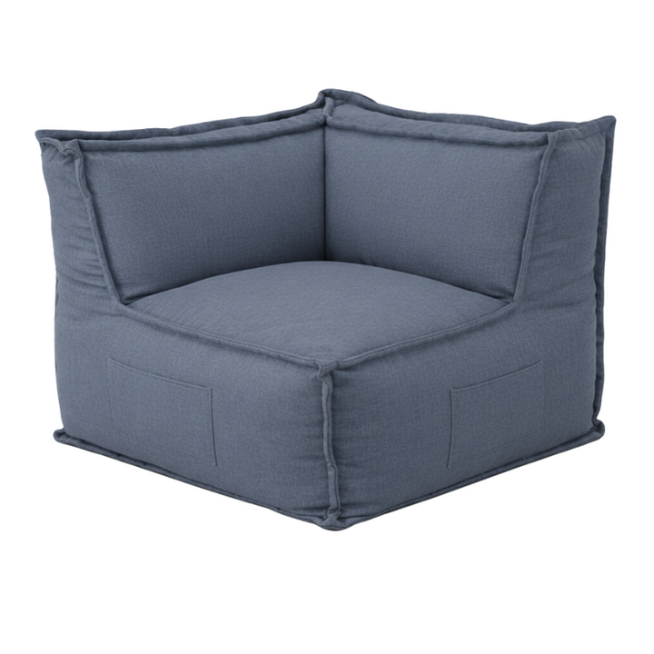 Module D’angle Réversible Pour Canapé Modulable - Effet Lin - 90x90 Cm