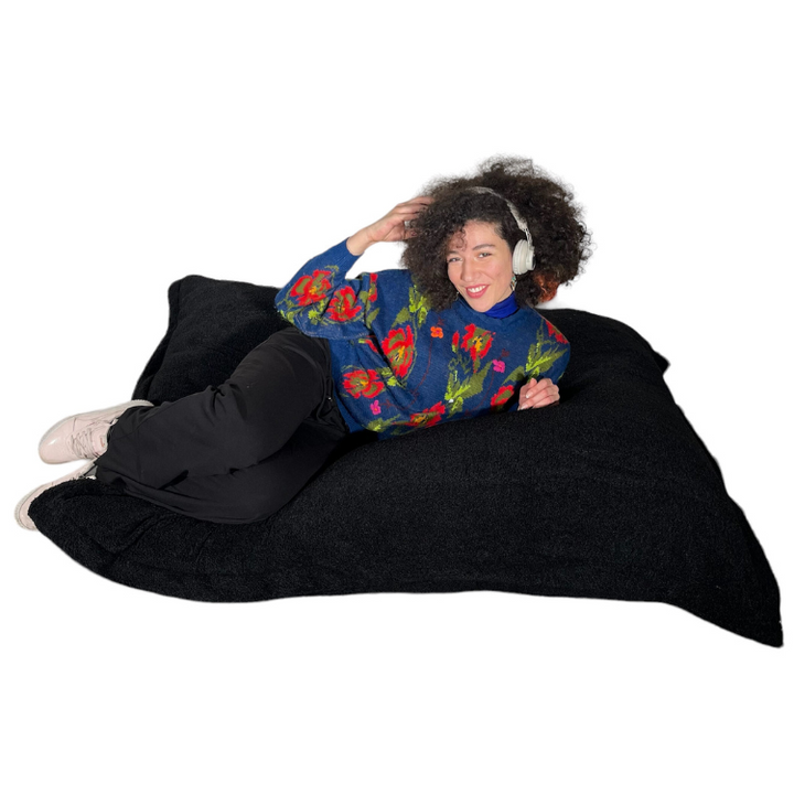 Pouf Bouclette Déhoussable - 140x180 Cm