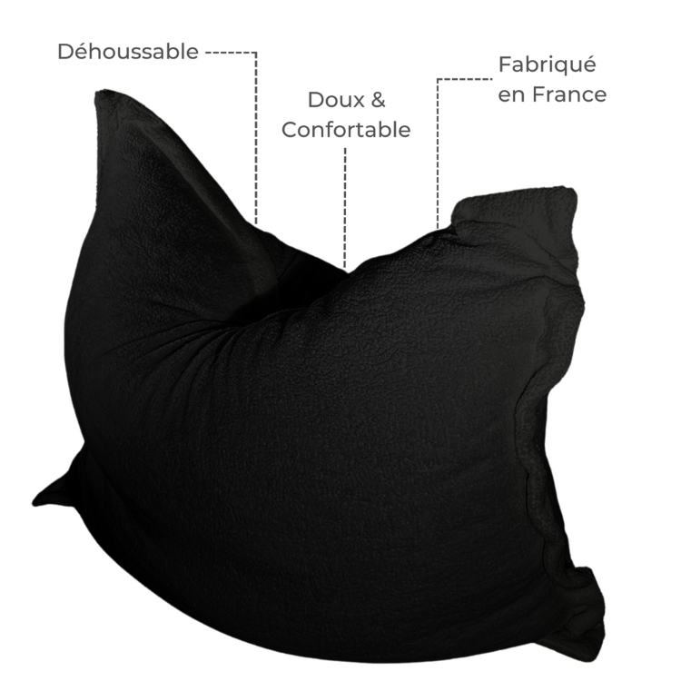 Pouf Bouclette Déhoussable - 140x180 Cm