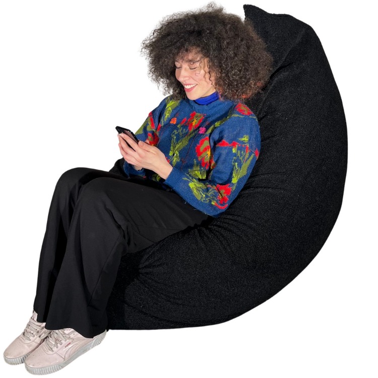 Pouf Bouclette Déhoussable - 140x180 Cm