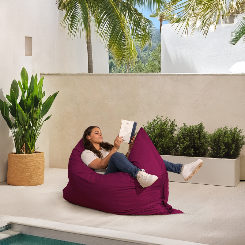 Pouf Extérieur Imperméable Déhoussable Anti-UV - 140x180 Cm