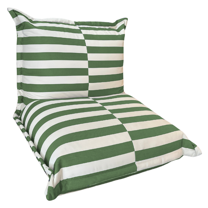 Pouf Extérieur Rayures - 85x85x75 Cm