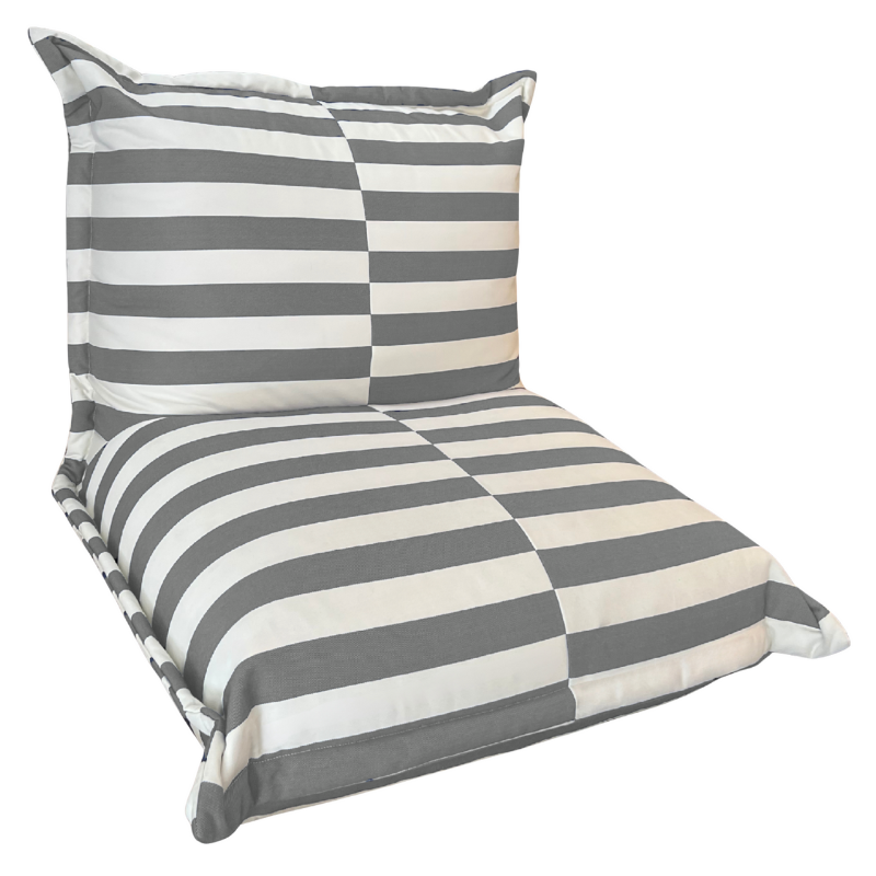 Pouf Extérieur Rayures - 85x85x75 Cm