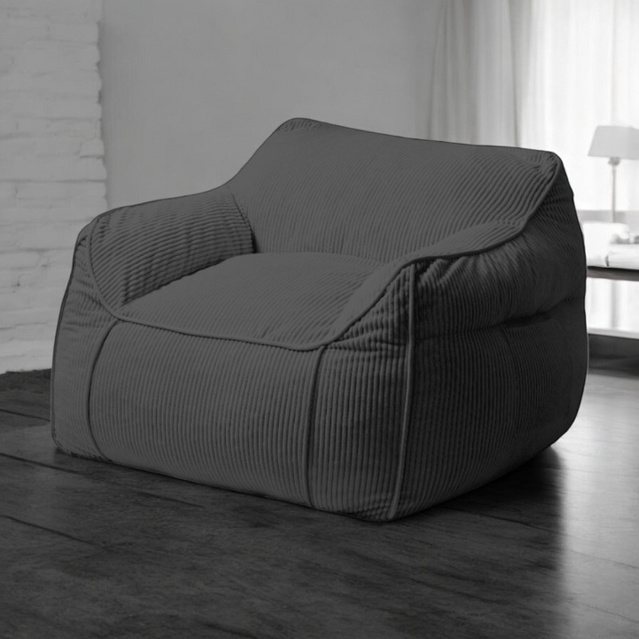 Pouf Fauteuil Velours Côtelé - 100x110 Cm