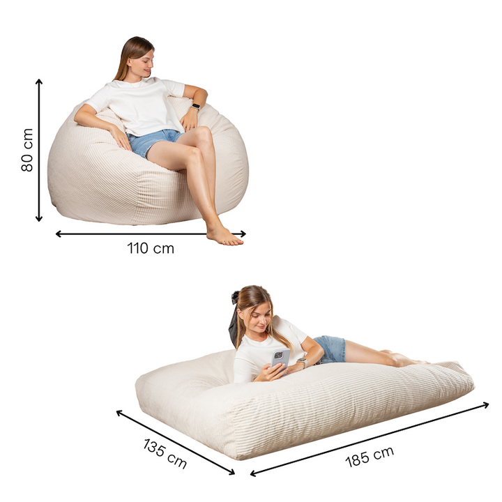 Pouf Lit Convertible 2en1