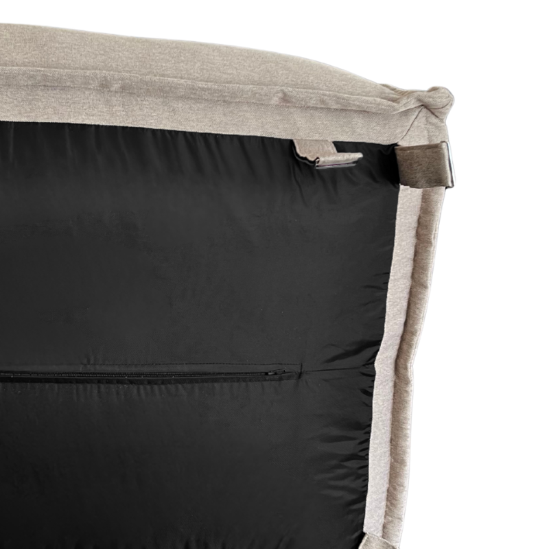 Pouf Méridienne Pour Canapé Modulable - Effet Lin - 80x60x38 Cm