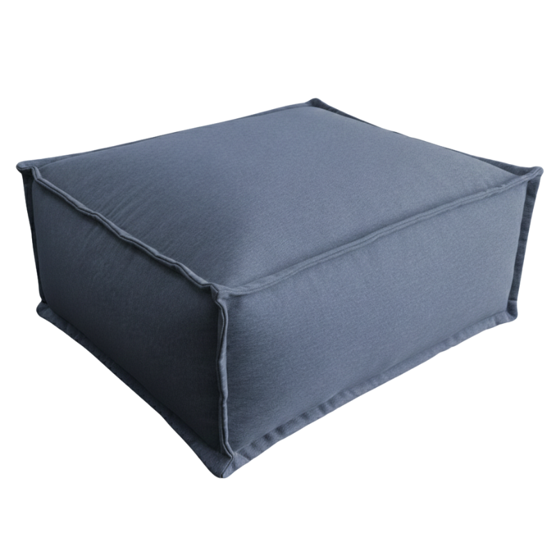 Pouf Méridienne Pour Canapé Modulable - Effet Lin - 80x60x38 Cm