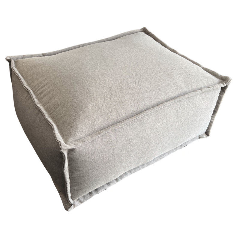 Pouf Méridienne Pour Canapé Modulable - Effet Lin - 80x60x38 Cm