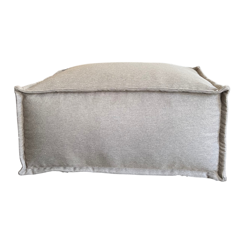 Pouf Méridienne Pour Canapé Modulable - Effet Lin - 80x60x38 Cm