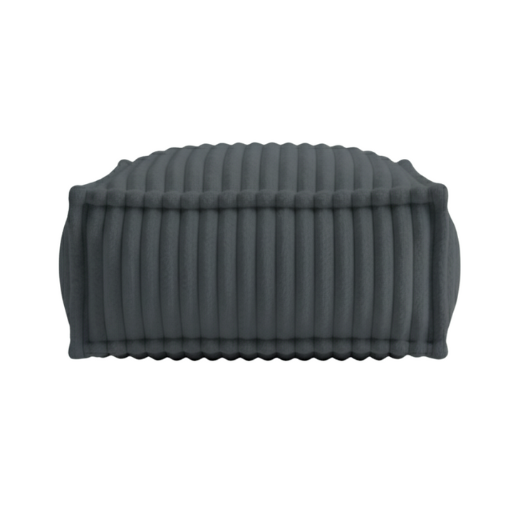 Pouf Méridienne Pour Canapé Modulable - Fourrure Côtelée - 80x60x38 Cm