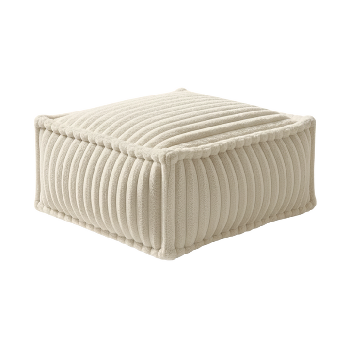 Pouf Méridienne Pour Canapé Modulable - Fourrure Côtelée - 80x60x38 Cm