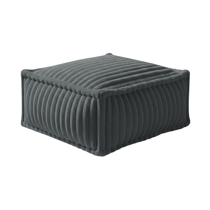 Pouf Méridienne Pour Canapé Modulable - Fourrure Côtelée - 80x60x38 Cm
