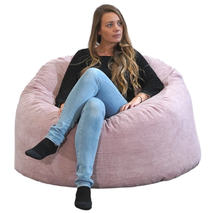 Pouf Velours Côtelé - 100 Cm