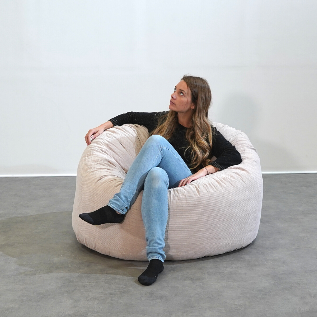 Pouf Velours Côtelé - 100 Cm