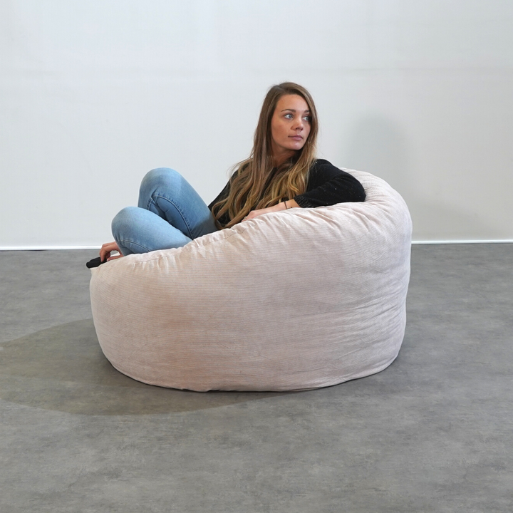Pouf Velours Côtelé - 100 Cm