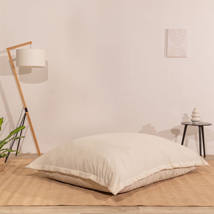 Pouf Velours Côtelé Déhoussable - 140x180 Cm