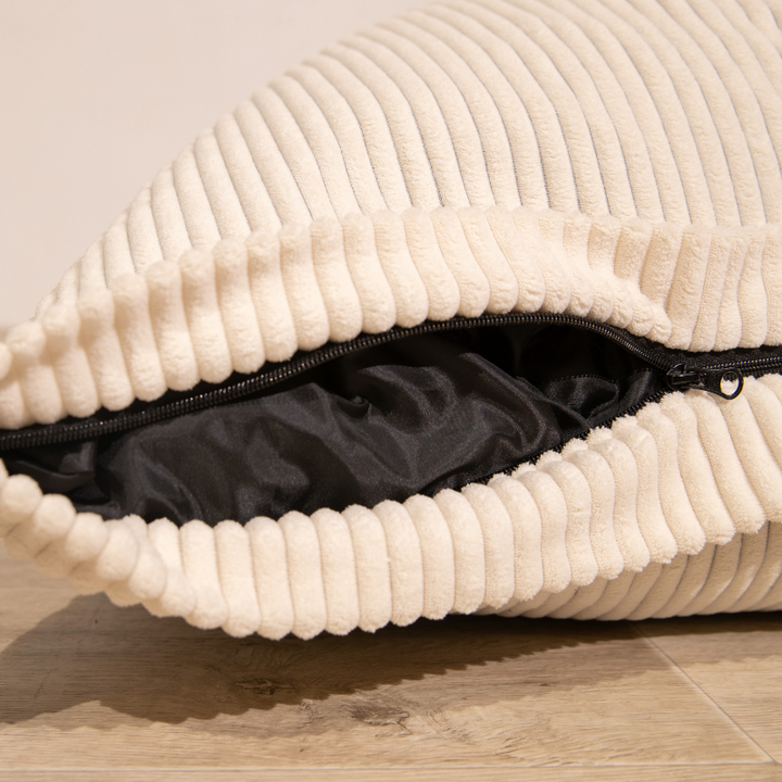 Pouf Velours Côtelé Déhoussable - 140x180 Cm