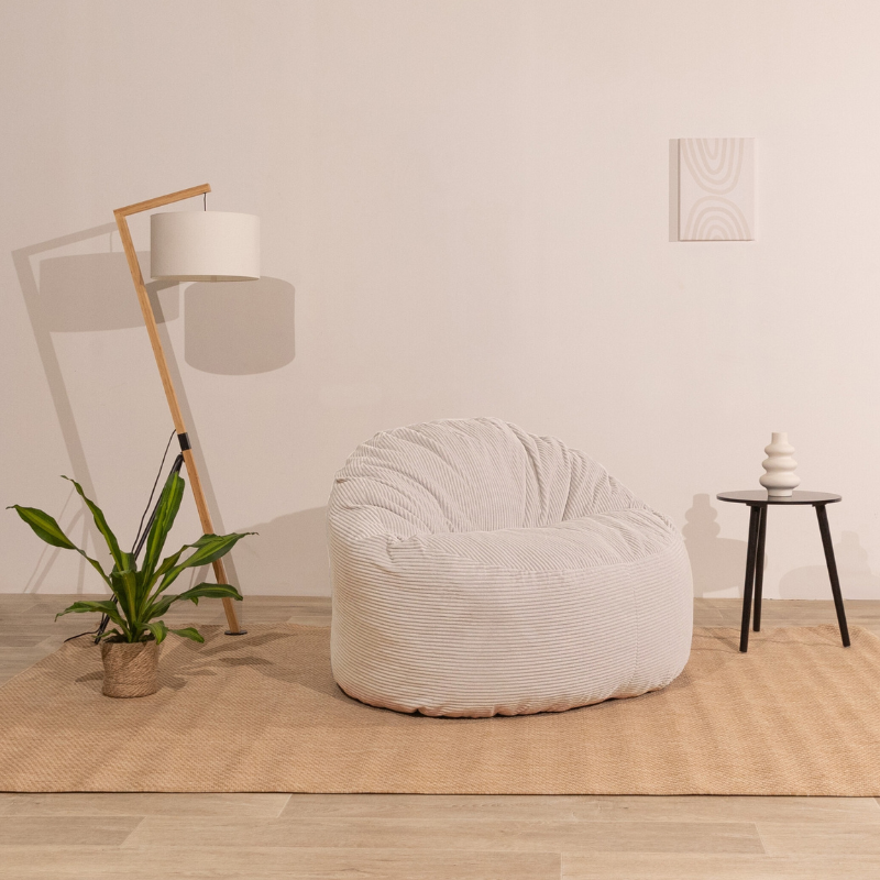 Pouf Velours Côtelé Épais - 100cm
