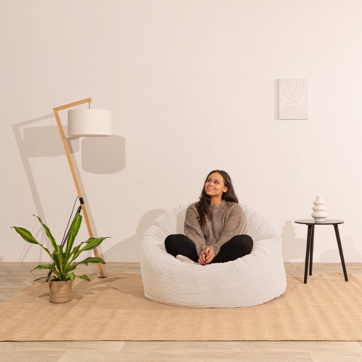 Pouf Velours Côtelé Épais - 100cm