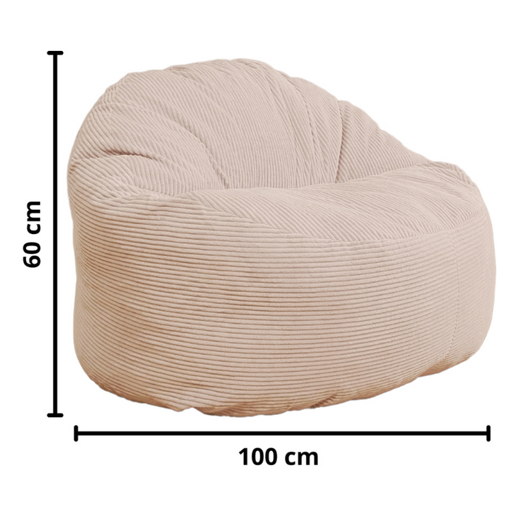 Pouf Velours Côtelé Épais - 100cm