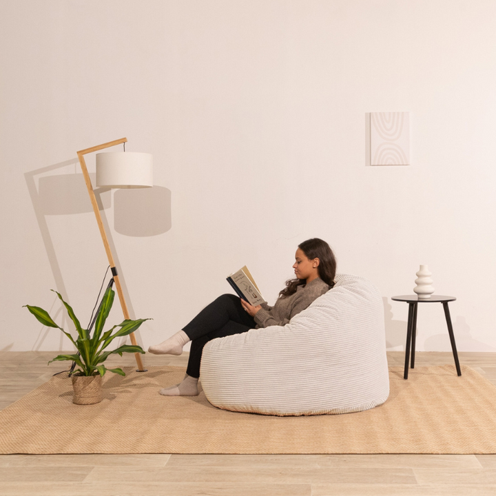 Pouf Velours Côtelé Épais - 100cm
