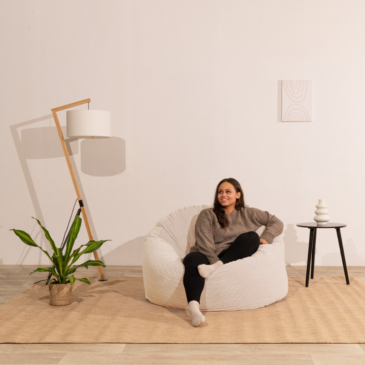 Pouf Velours Côtelé Épais - 100cm