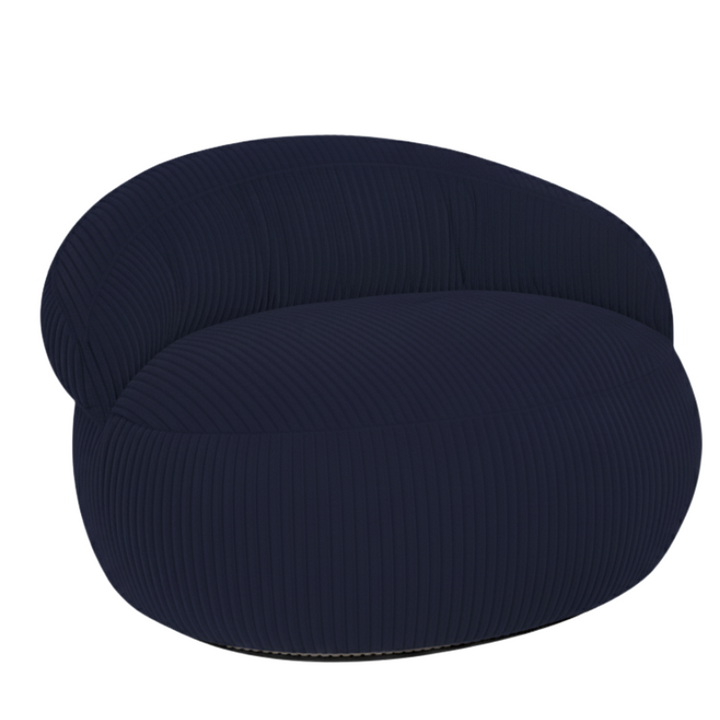 Pouf XXL Déhoussable En Velours Côtelé - 110 X 100 Cm