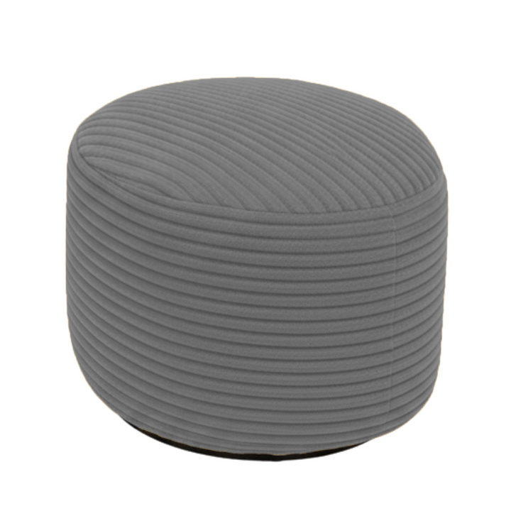 Pouf XXL En Velours Côtelé Déhoussable - 110 X 100 Cm + Repose-Pieds